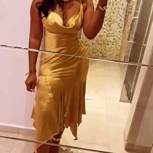 Deep Plunge Midaxi Dress